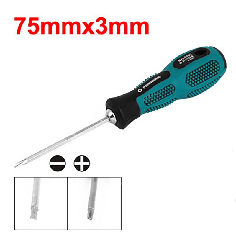 Dual Use 2In1 Magnetic Tip Slotted Phillips Screwdriver Handle Screwdriver Bolt Electrician Driver Special Screwdriver Hand Tool