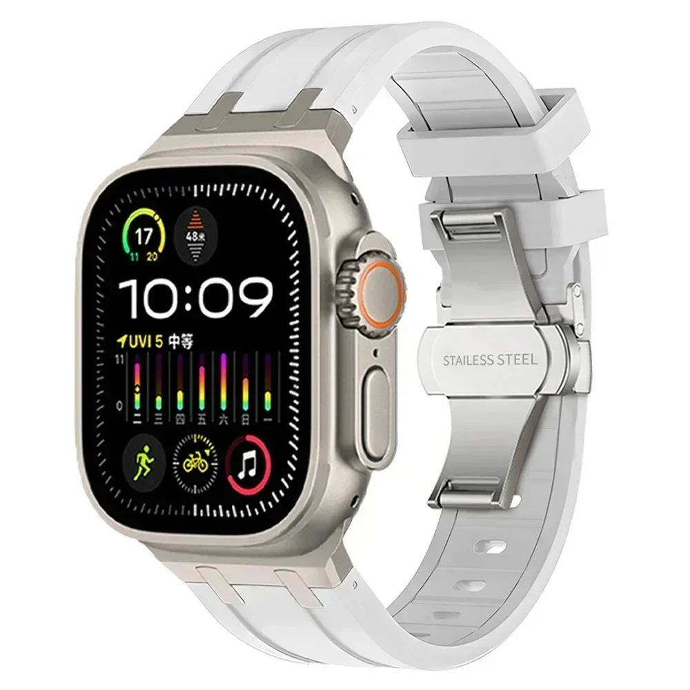 Premium Silicone Sports Band with Butterfly Clasp
