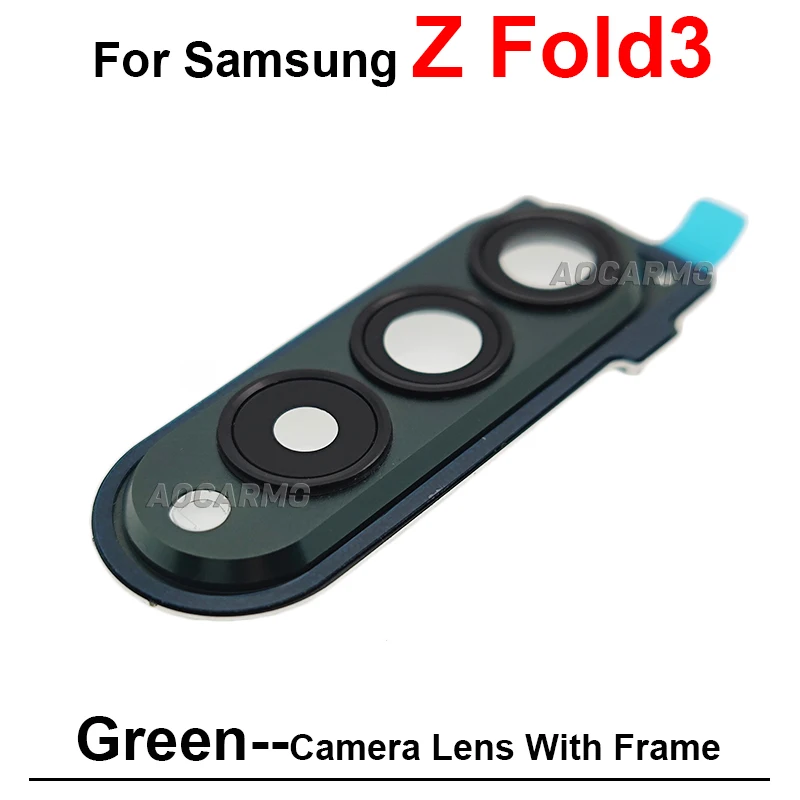 Rear Back Camera Lens with Frame Replacement Part for Samsung Galaxy Z Fold Series
