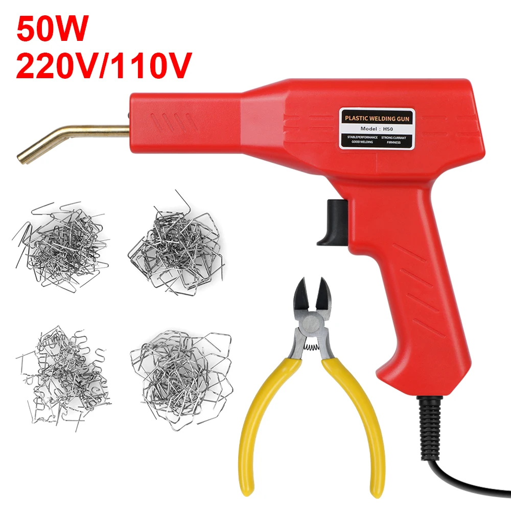 

Welding Wire PVC Welder Gun Car Bumpers Repair Kit Stapler Welding Tool Soldering Iron Plastic Welder 50W Hot Staplers Machine