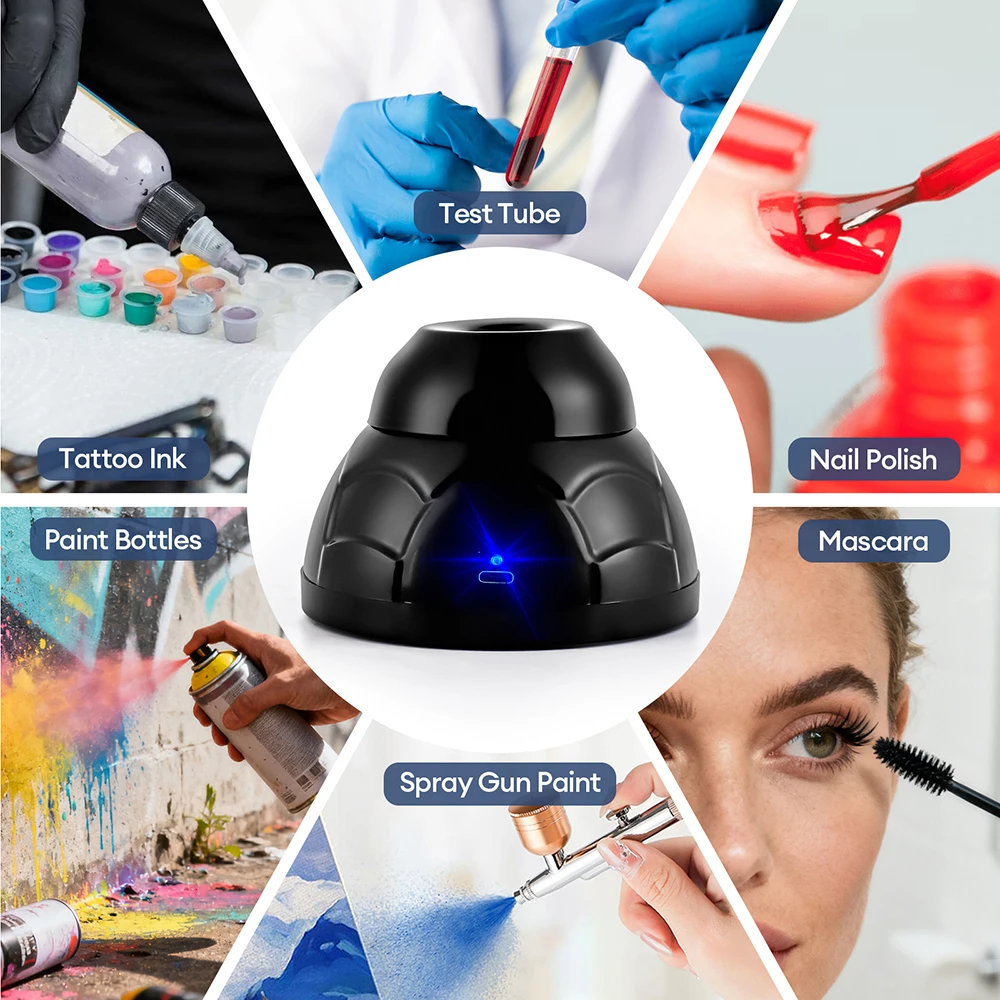 5200RPM Mini Vortex Mixer Tattoo Lnk Nails Polish Mixed Shaker Powerful Vortex Mixer Anti-Slip And Shockproof Wireless Design