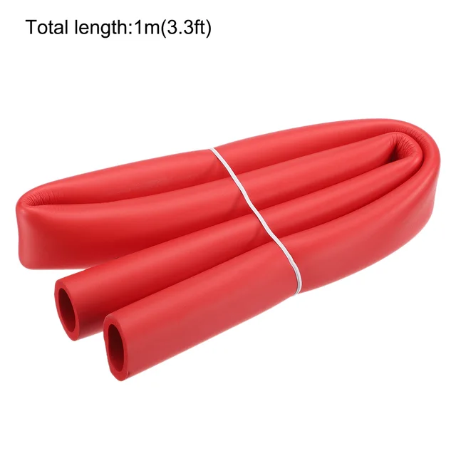 1m Red NBR Sponge Foam Rubber Tube Fitness Equipment Handle Bar Thermal Insulation Pipe Pipeline Holder Sponge Protective Sleeve 2