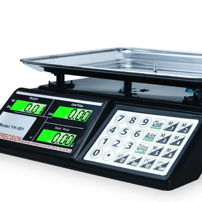 66LB Digital Weight Price Scale Electronic Price Computing Scale LCD Digital Commercial Retail Food Meat Weight Scales