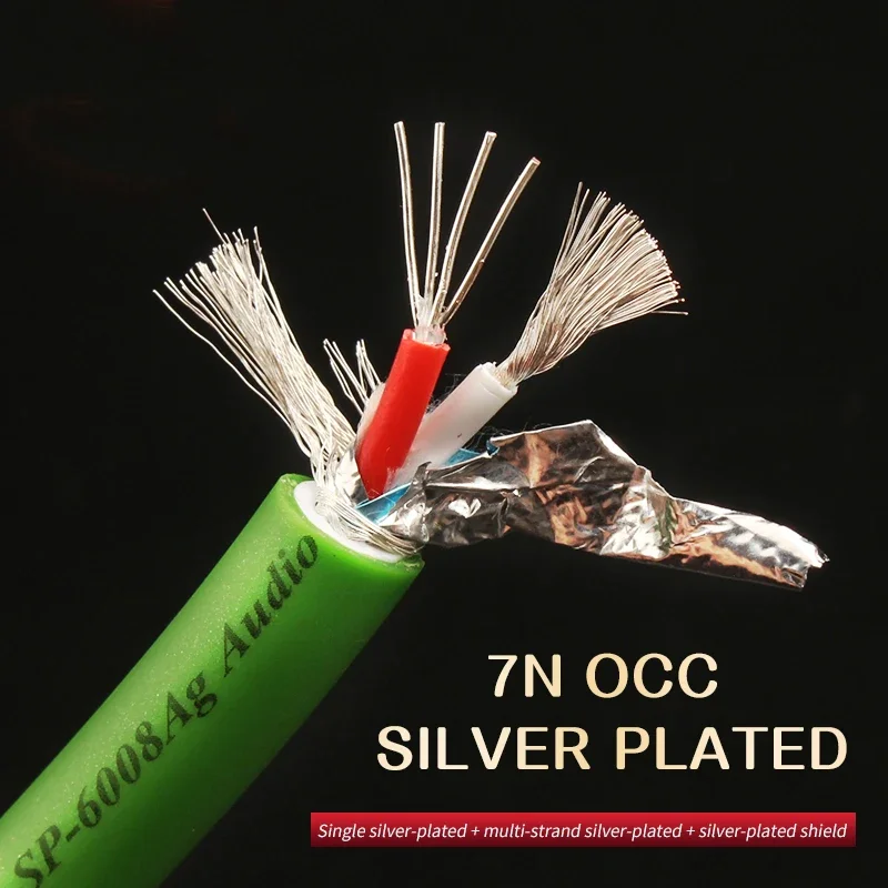 

Hi-end 7N OCC посеребренный аудиокабель DIY HIFI RCA XLR оптом
