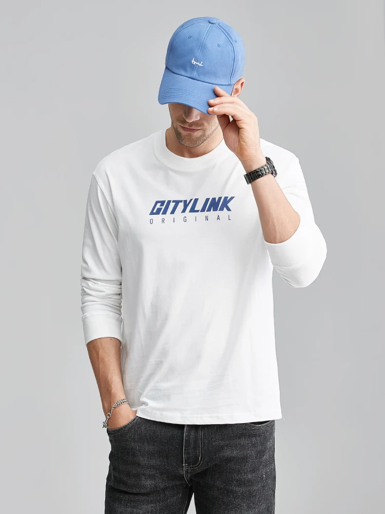 

Special Price Long Sleeved T-shirT For Men In South Korea, Trendy And Creative Printed Inner Autumn Clothing, 2024 Spring Pure