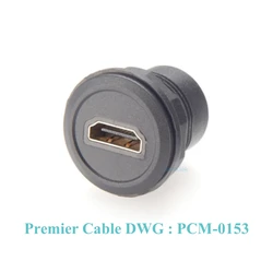 Premium 4K HDMI Female - to - Female Flush Mount Extender Socket - 1PC (PCM - 0153)