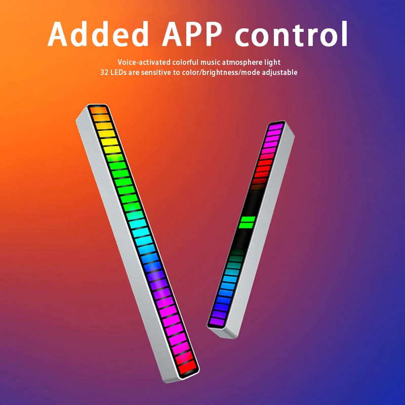 RGB LED light bar music sound control ambient lamp for bar car room TV gaming decoration