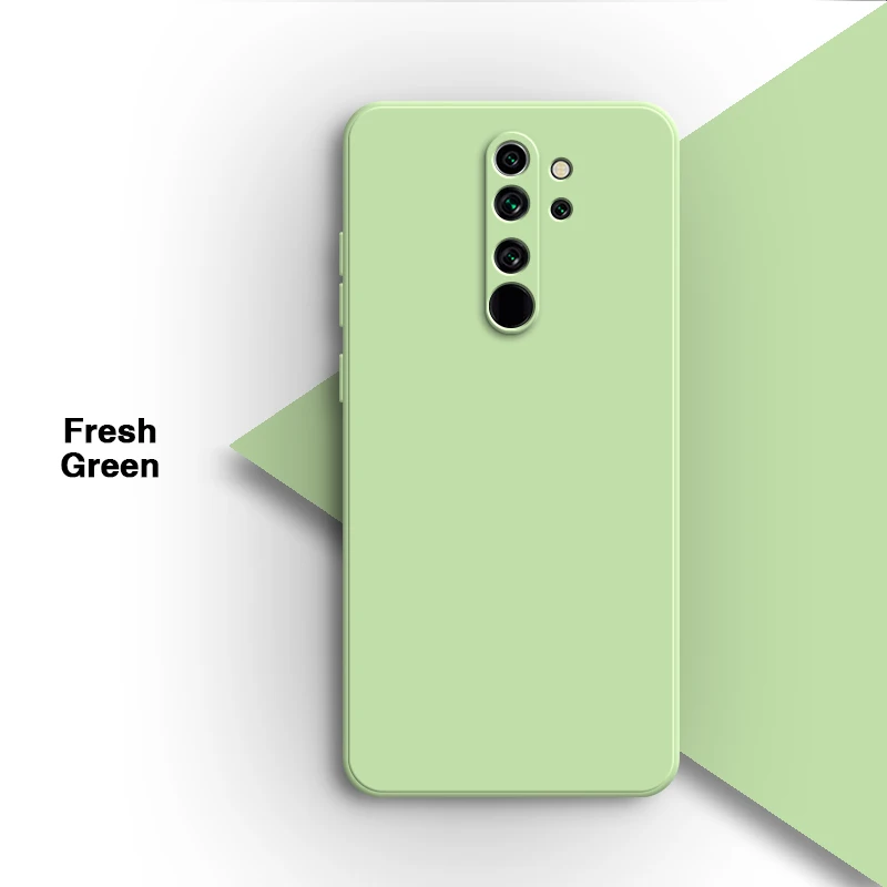 Enhanced Liquid Silicone Soft Candy Square Phone Case - Original Design with Internal Flocking Back Cover