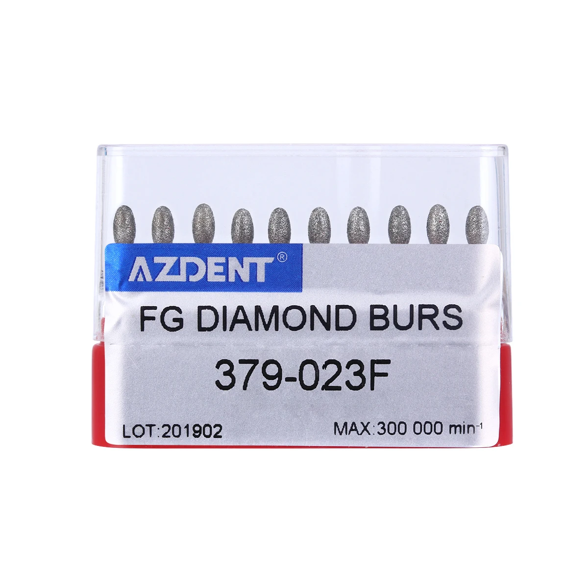 AZDENT 10 Stück Diamantbohrer Bohrer Fußball 368-023F Feinrot 379-023F Dental Dia-Bohrer für Hochgeschwindigkeitshandstück – Detail 17