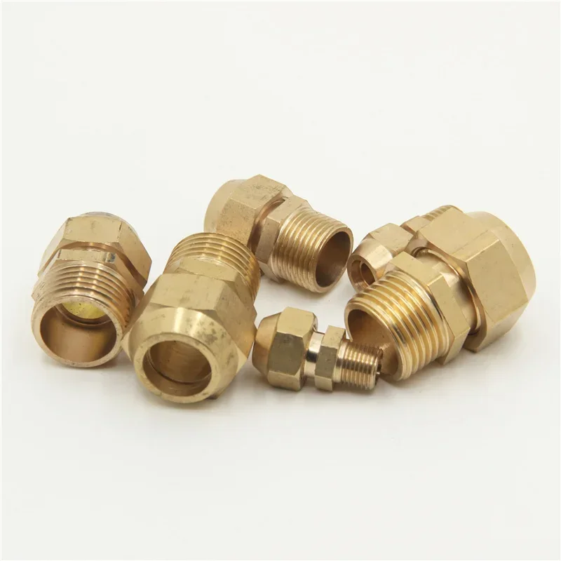 Copper Pipe Fittings 1 / 8 " 1 / 4" 3 8 " 2" External Thread 6mm 8mm 10mm 12mm Air Conditioning Pipe Fittings pipe fitting air conditioner fitting