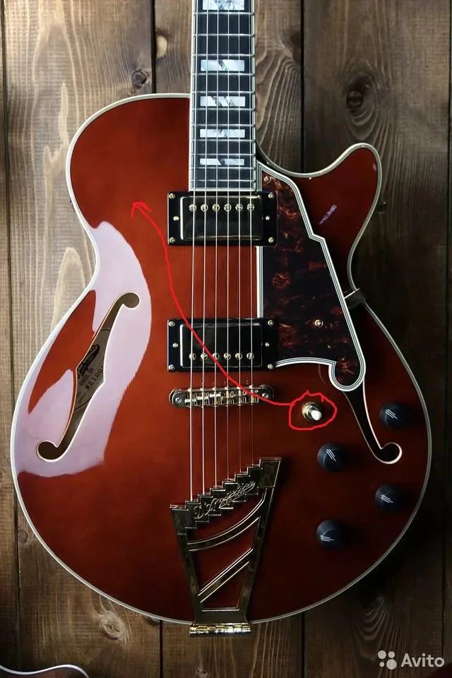 lvybest electric guitar hollow body jazz with bridge and neck