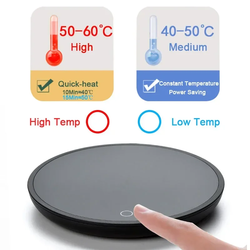 New Coffee Mug Cup Warmer for Home Office Milk Tea Water Heating Pad 2 Constant-temperatures Optional Auto-off Best Gift Idea 3