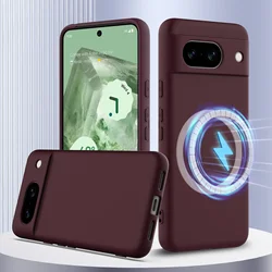 Magnetic Liquid Silicone Case with Lanyard - GooglePixel 9 Pro XL (Maroon)