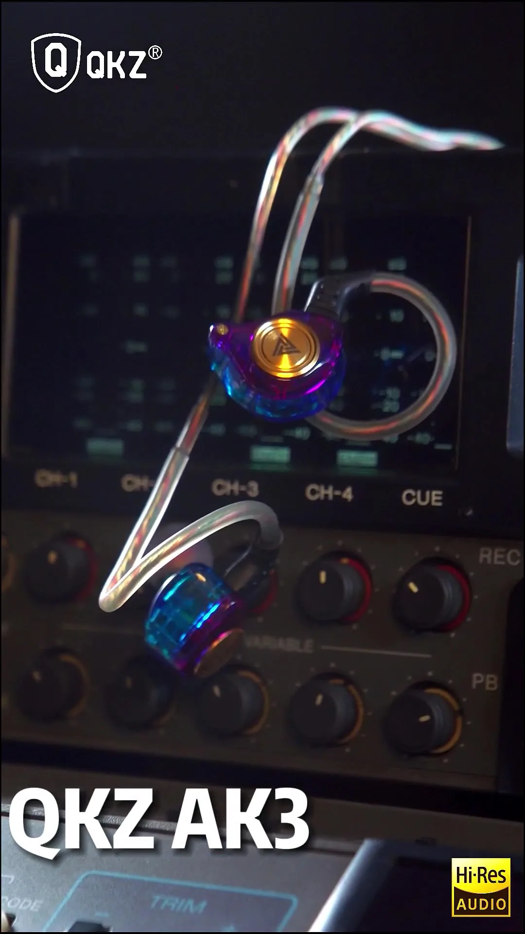 QKZ AK3 FiLe Wired Earphone with Microphone HiFi Music Monitor