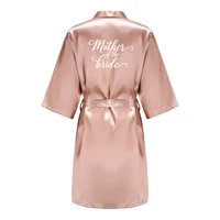 Robe de demoiselle d'honneur en Satin or Rose, peignoir de mariage pour femmes, vêtements de nuit, Kimono pour mère de demoiselle d'honneur 4