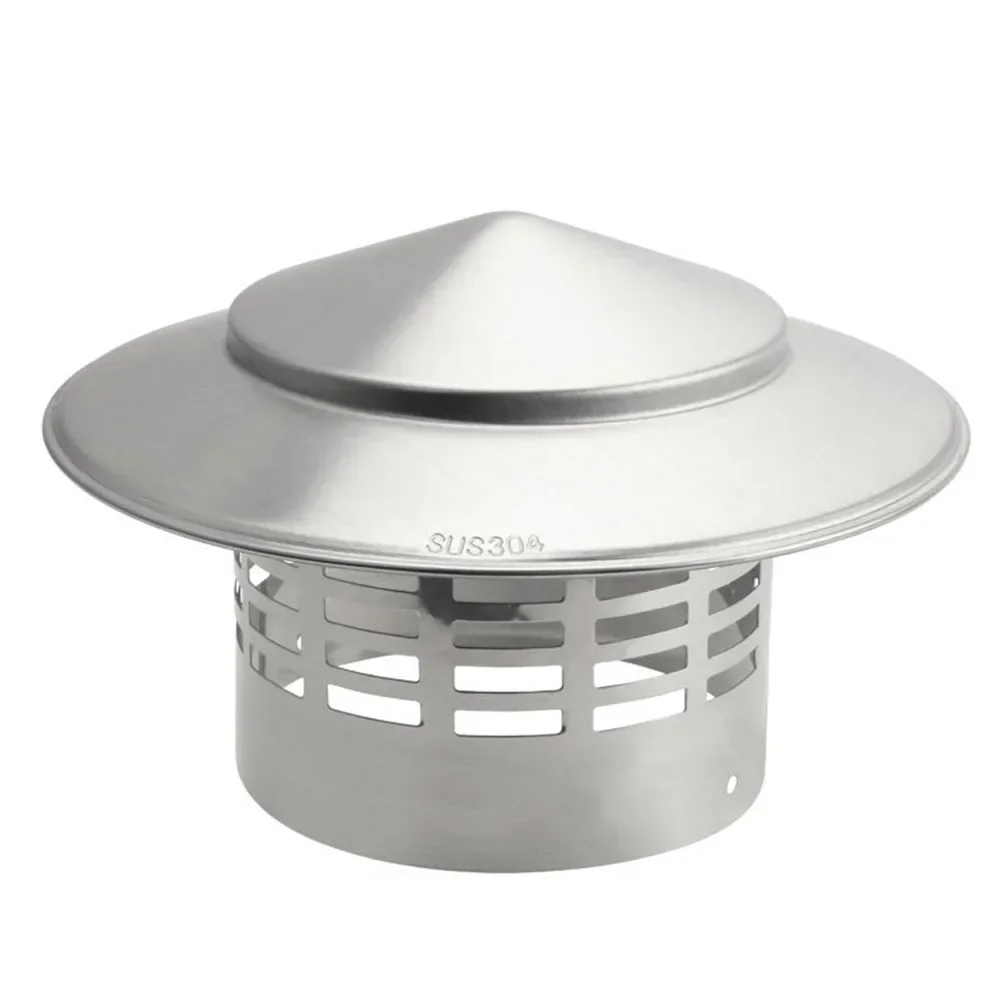 Stainles Steel Chimney Cap Chimney Pot Roof Cowl 75mm-200mm Flue Rain Cap Ducting Pipe Wood Burner Stover Cover Air Vent bathroom accessories chimney brush accessories