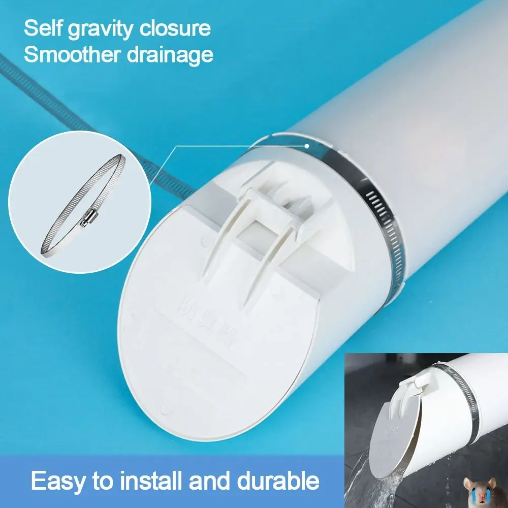 

50-160mm Drainage Pipe Floor Drains Anti Odor White Insect-proof Roof Cover Multifunctional Strainer Plug