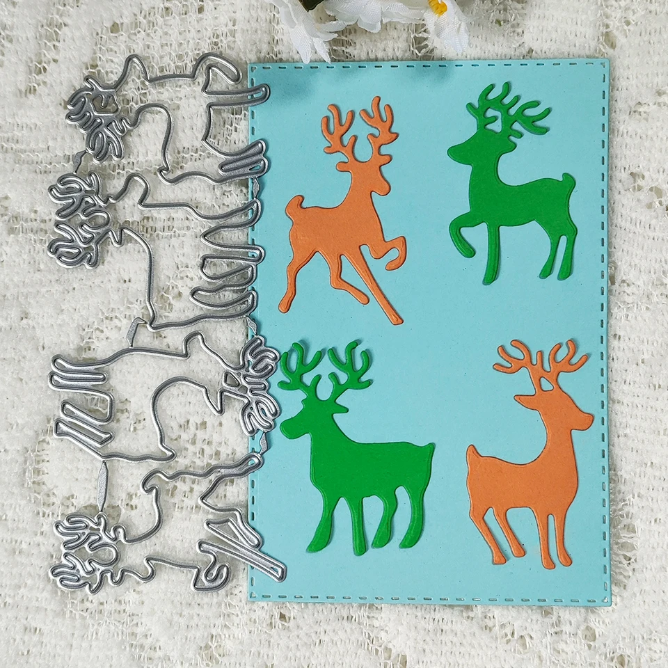 Troquel De Corte De Metal Con árbol De Ciervo De Navidad, Plantillas Para Bricolaje, álbum De Recort, Grabado Decorativo, Plantilla Troqueladora Artanal - AliExprs
