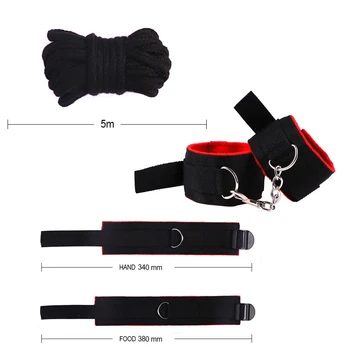 3 colors Exotic Sex Products For Adults Games Bondage Set BDSM Kits Handcuffs Sex Toys Whip Gag Tail Plug Women Accessories 3
