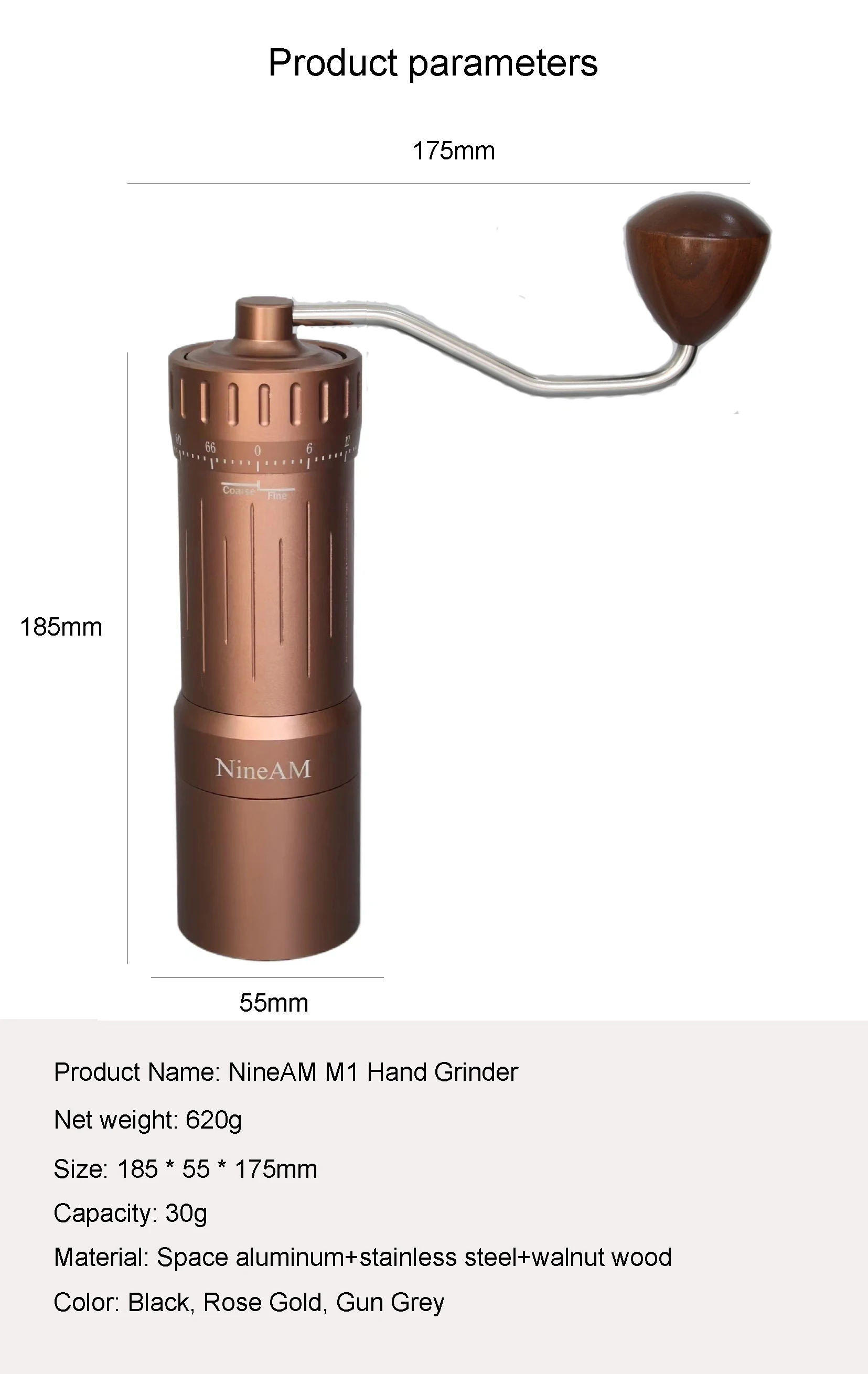 NineAM M1 Manual Coffee Grinder High Quality Portable Upgrade 7 Star Stainless Steel Burr Suitable for Espresso Kitchen Tool 10 S6a22dd8525eb49698dbfcf71a09333abh NineAM M1 Manual Coffee Grinder High Quality Portable Upgrade 7 Star Stainless Steel Burr Suitable for Espresso Kitchen Tool