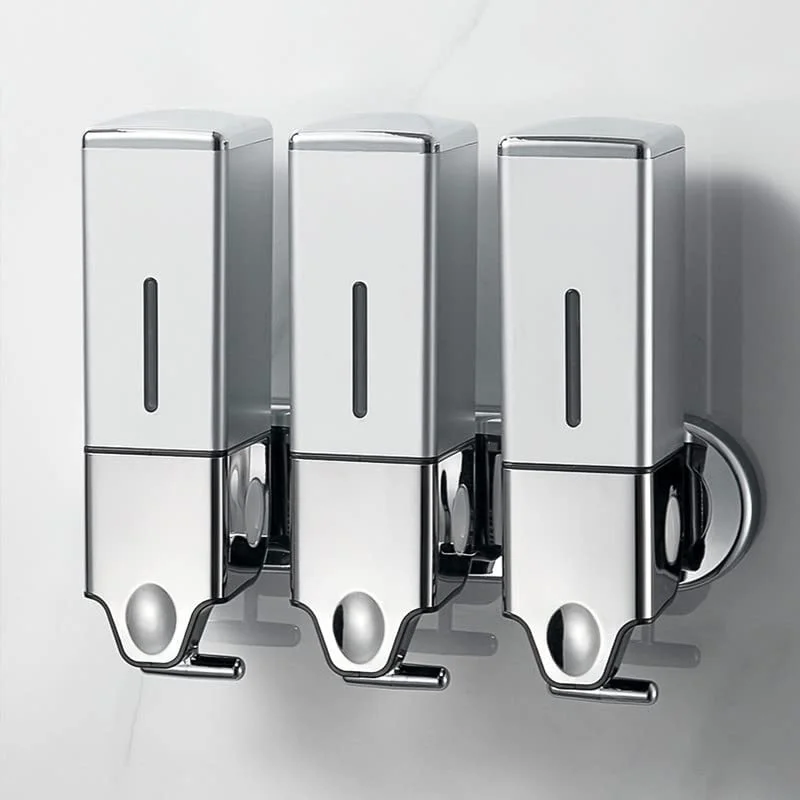 

Square Soap Dispenser Shower Gel Dispenser Wall Mount Shampoo Liquid Dispenser Household Bathroom Accessories Kitchen Scourer
