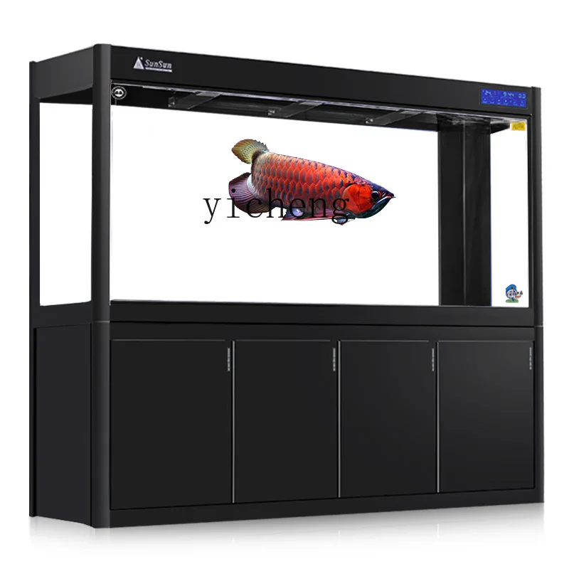 

YY Large Super White Fish Tank Living Room Small Bottom Filter Ecological Fish Tank