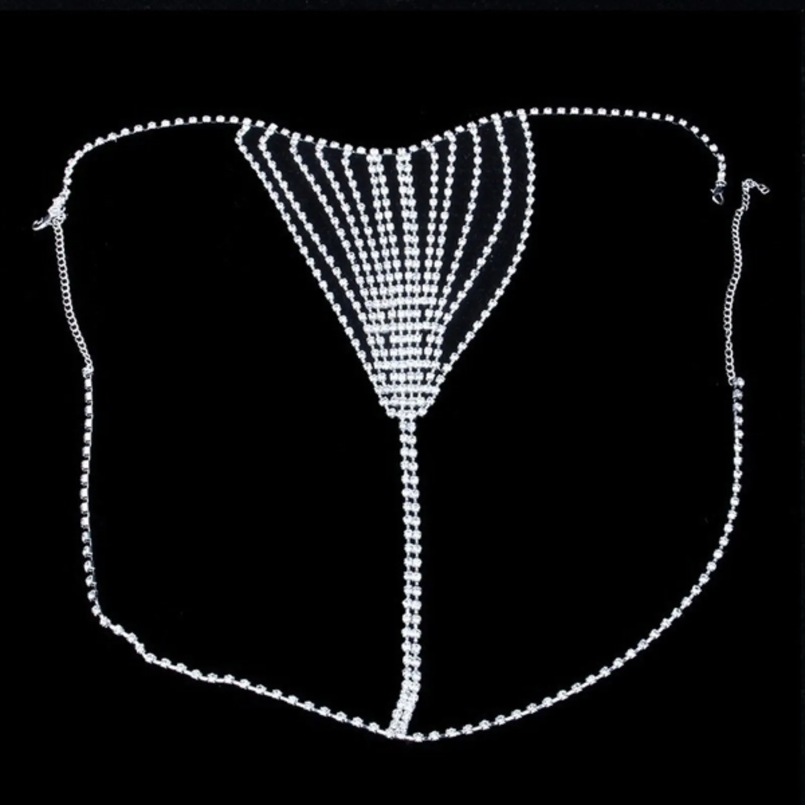 Body Chain Jewelry for Women Rhinestone Crystal Waist Chain Belly Chain Thong Bikini Underwear Sexy Beach Accessory Trend - 2