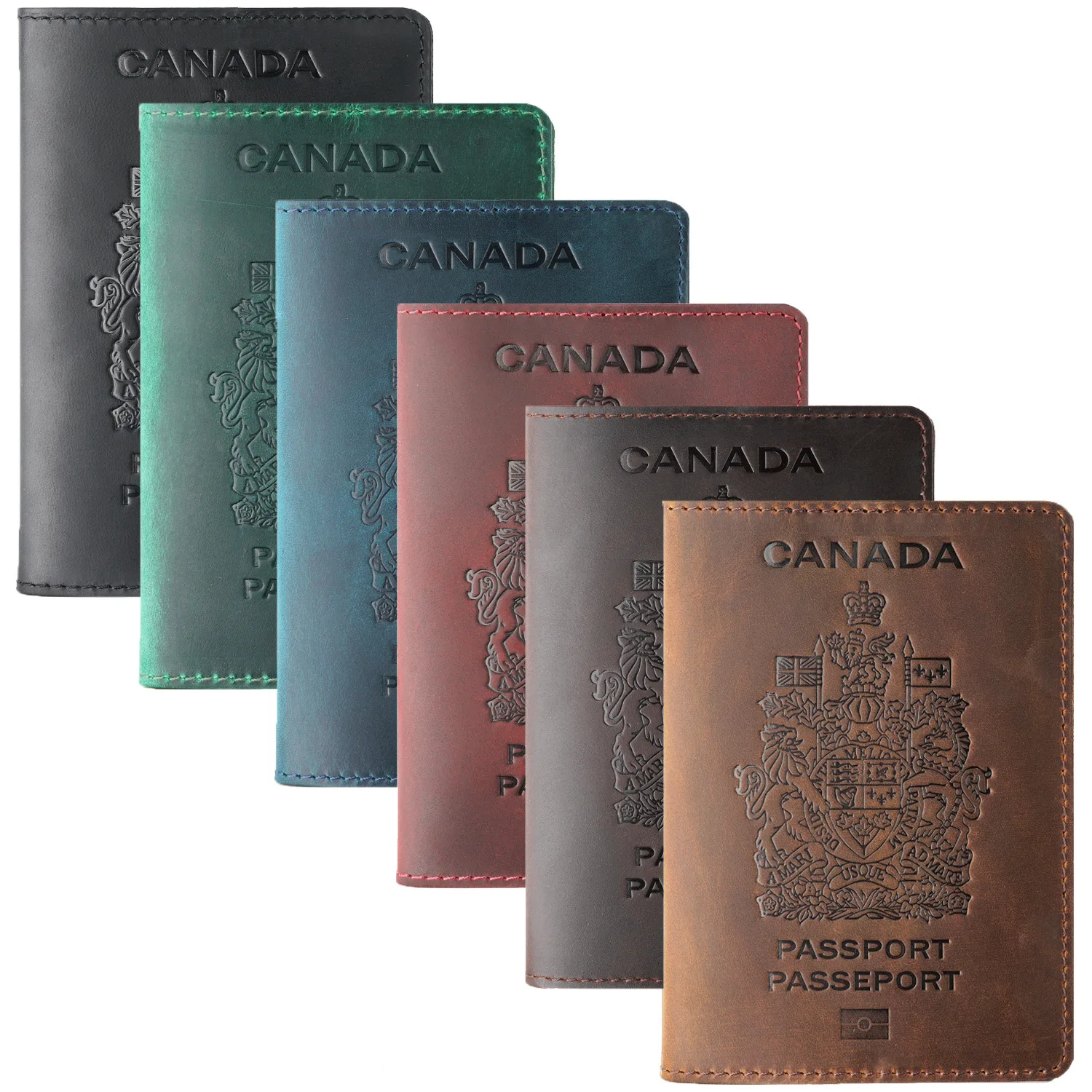 CanadaPassportCoverGenuineLeatherPassportHolderProtectTravel