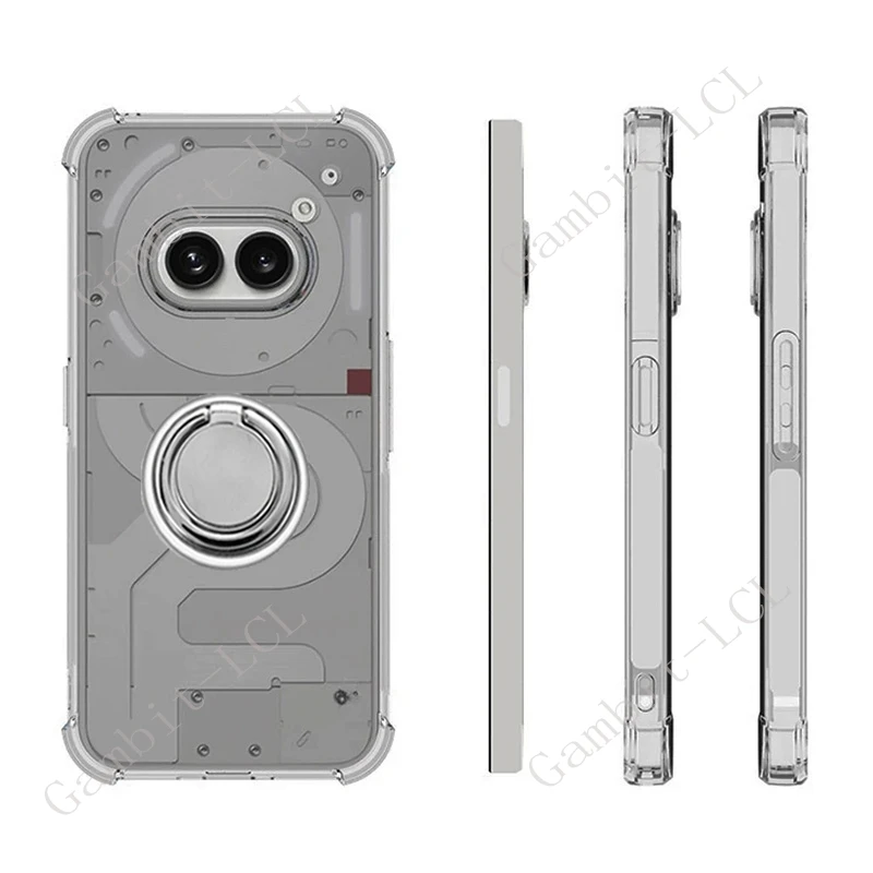 Universal Smartphone TPU Soft Cover with Back Ring Holder Bracket
