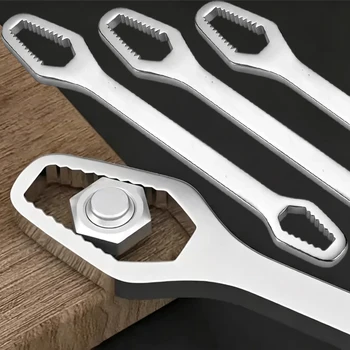 Universal Screws Nuts Wrench Double Headed Torx Wrench Spanner Self-Tightening Adjustable Wrench Car Repair Hand Tools 8-22mm 1