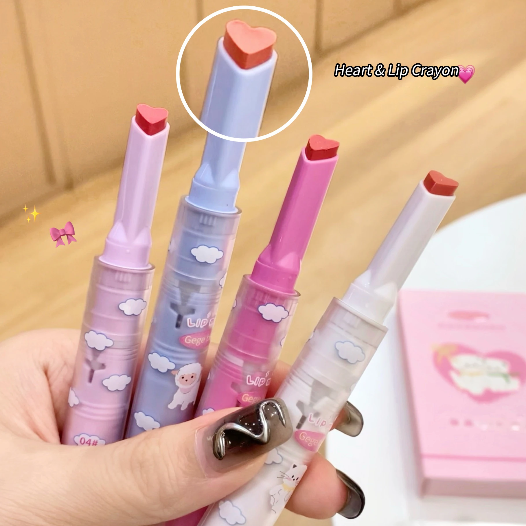 GEGE BEAR Velvet Mist Solid Lip Mud Lip And Cheek Dual-Use Matte Natural Long-Lasting Color Lipstick Lip Glaze 4