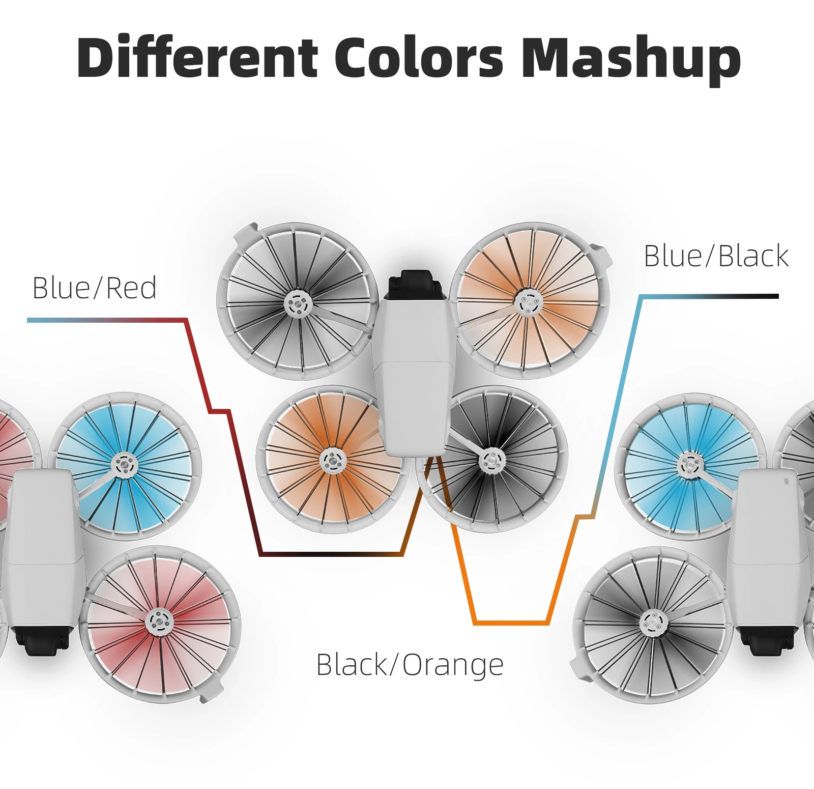 Propeller 8Pcs Sunnylife Colorful Lightweight Silent Wing Personalization For DJI Flip 4022F Accessories Drone Accessories Drone Propeller