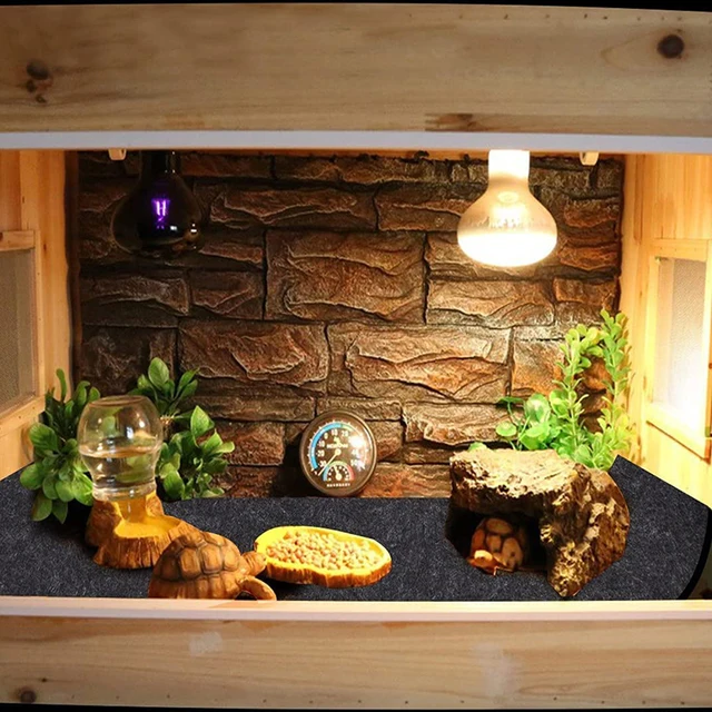 Reptile Carpet Reptile Mat Terrarium Bedding Landscape Pad Reptile Cage Mat Habitat Mat for Iguana Chameleon Snake 4
