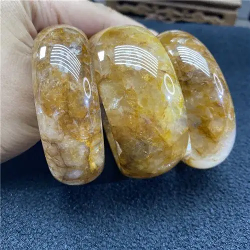 

100% Natural crystal bracelet yellow glue Flower Bracelet Handcarving jade bangle jewelry wide bangles women gift bracelet