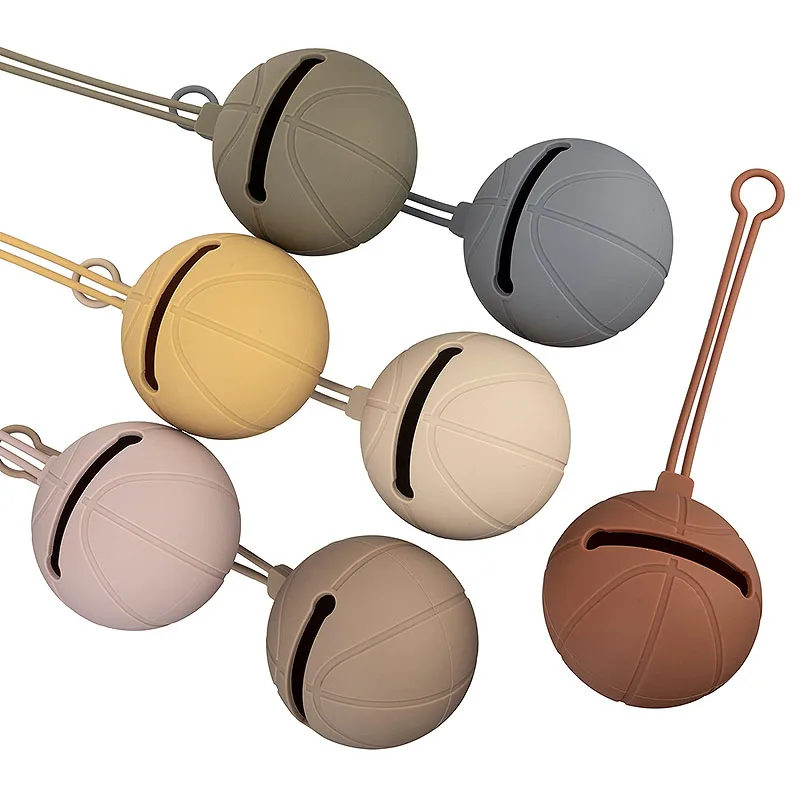 Pacifier Holder 1PC Silicone Nipple Basketball Shape