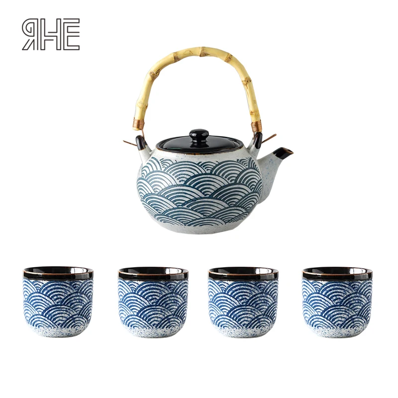 RUX WORKSHOP Japanese Style Household Teapot Ceramic Tea Cup Water Cup Restaurant Tea Pot