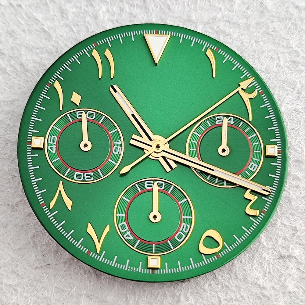 VK63 dial 28.5mm Arabic Without green luminous dial suitable for VK63 movement watch accessories watch repair tools