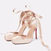 European and American Summer Women's Thick Bottom Stiletto Sandals Square Headband Butterfly Wedding Party Ballet High Heels 6