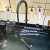 Stainless Steel Kitchen Sink With Waterfall Extra Large Single Solt with Knife Holder Digital Display Faucet Set Wash Basin 2