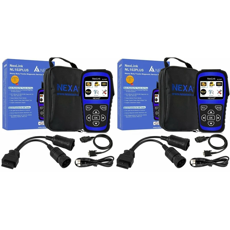 

2X Nexas Nl102p Heavy Duty Truck Diagnostic Scanner Car Code Reader Dpf Oilreset