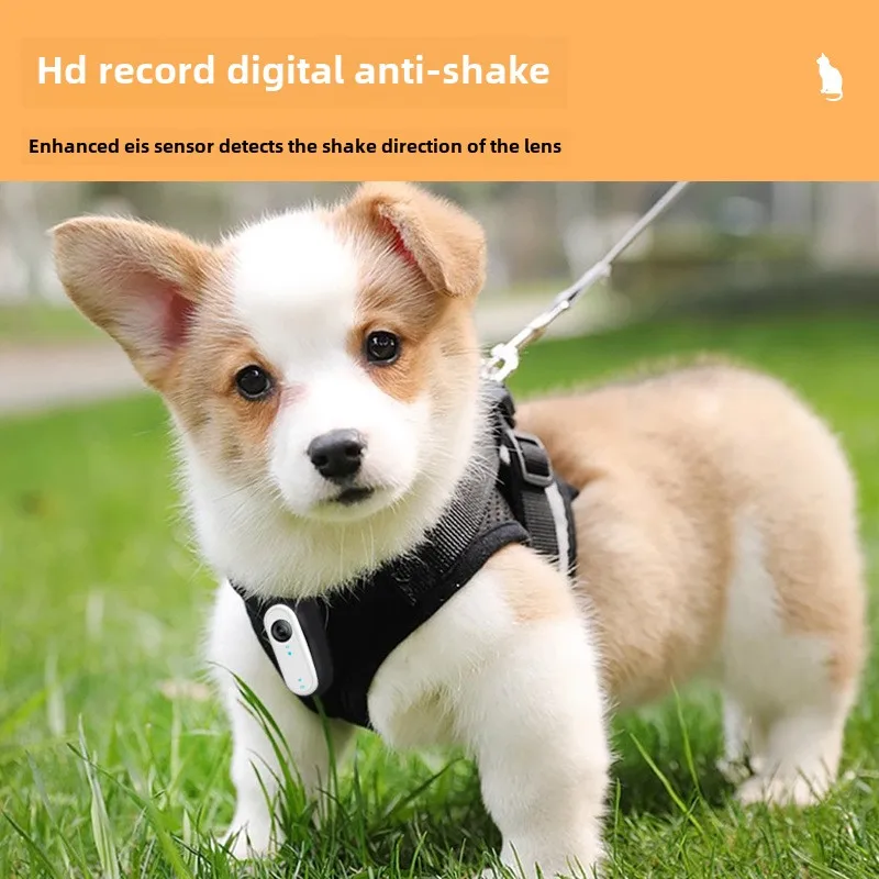 HD 1080P Pet Camera Waterproof Wearable Pet Recorder WiFi Anti-Shake 400mAhBattery Magnetic Mount Dogs Cats Video Live Streaming
