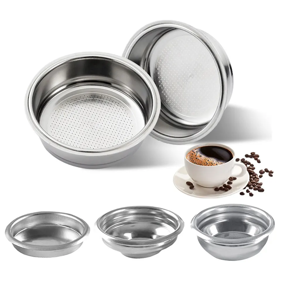 Filtre à Café En Acier Inoxydable - Panier Filtre Pressurisé Réutilisable, Pour Machine à Café, 1 Ou 2 Tasses