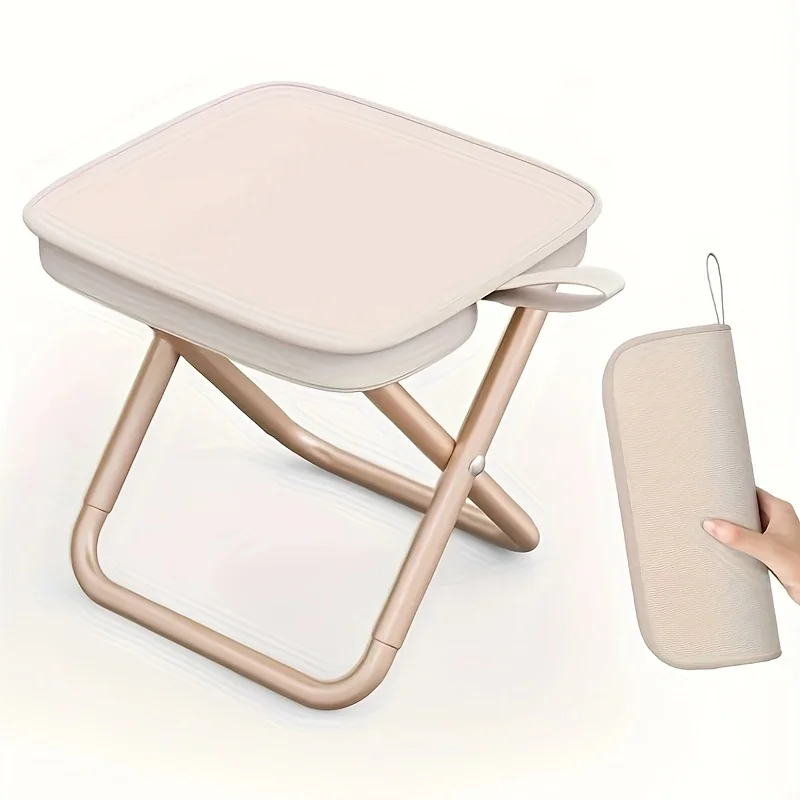 Portable Folding Stool For Outdoor Camping & Fishing, Small Stool With Adjustable Zipper camping stool fishing stool
