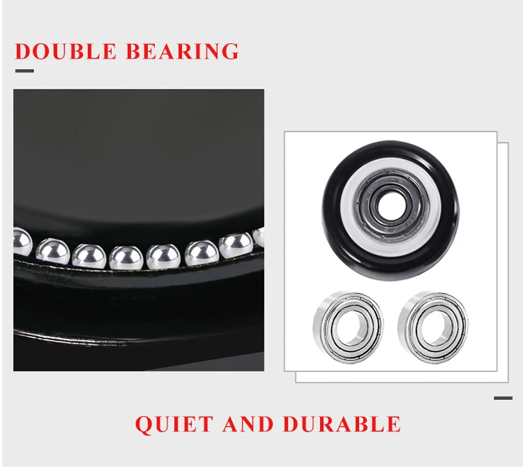 Description Picture 5 of item4 Pcs Furniture Caster Heavy Duty swivel 1.5/2inch M10 Screw plate Castor Wheels No Noise Industrial Machine Warehouse Restauran