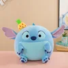 30/40/55cm Disney Lotso Stitch Round Plush Doll Toys Kawaii Cartoon Car Headrest Pillow Stuffed Toys Back Cushion Birthday Gifts 6