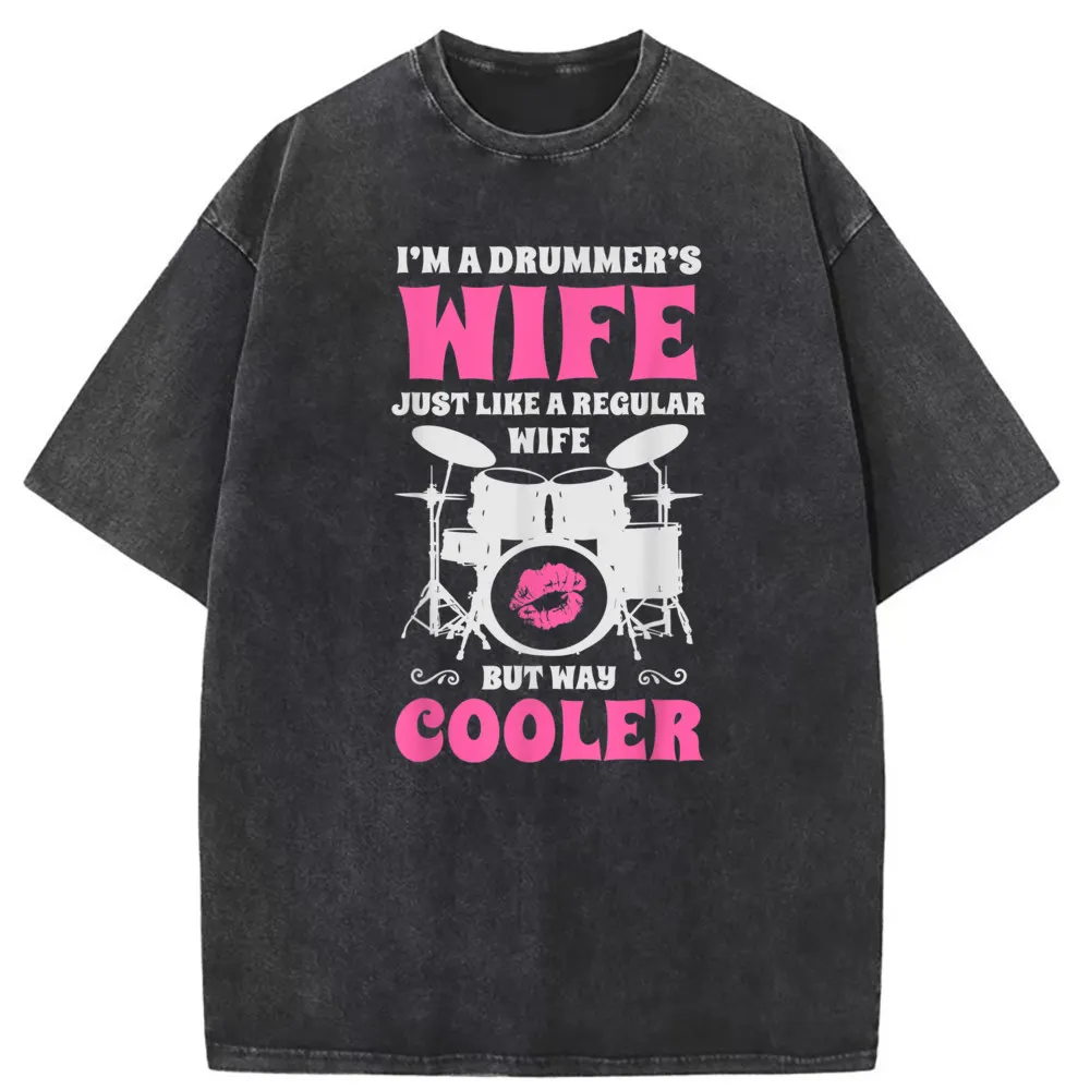 

Im A Drummer's Wife Tshirts For Men Summer/Autumn Sweatshirts England Style Long Sleeve Funny Sportswears Young New Coming