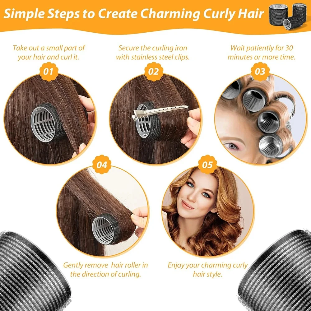 Hair Roller No Harm No Heat Magic Curler Natural Curling Styling Tool Salon Self Adhesive DIY hair styling tool hair curling tools