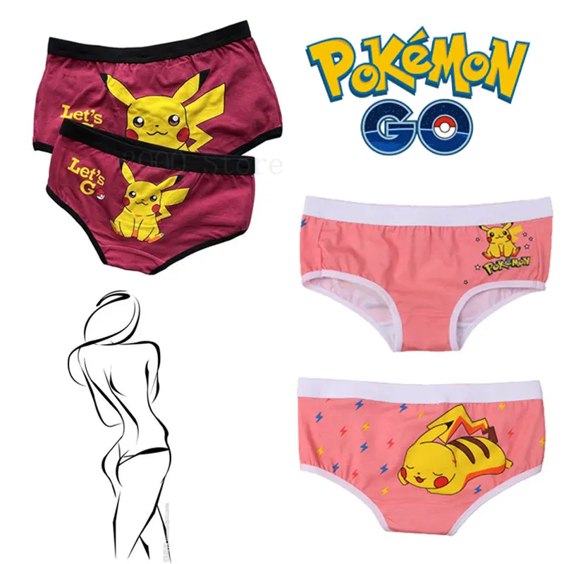 Pokemon Pikachu Sexy Panties Women Cotton Breathable Underwear Anime  Cartoon Girls Comfortable Briefs Sexy Lingerie Underpants