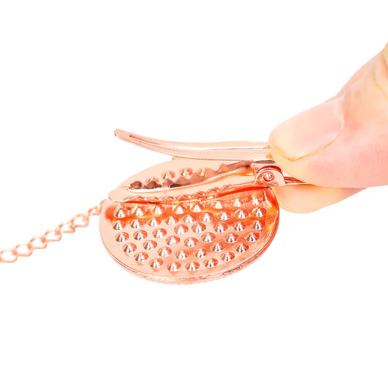 Newborn Baby Pacifier Clips Chain Rose Gold Bling Silicone Infant Pacifier Holder Baby Soother Nipple Dummy Shower Gifts pacifier clip chain accessories baby silicone accessories