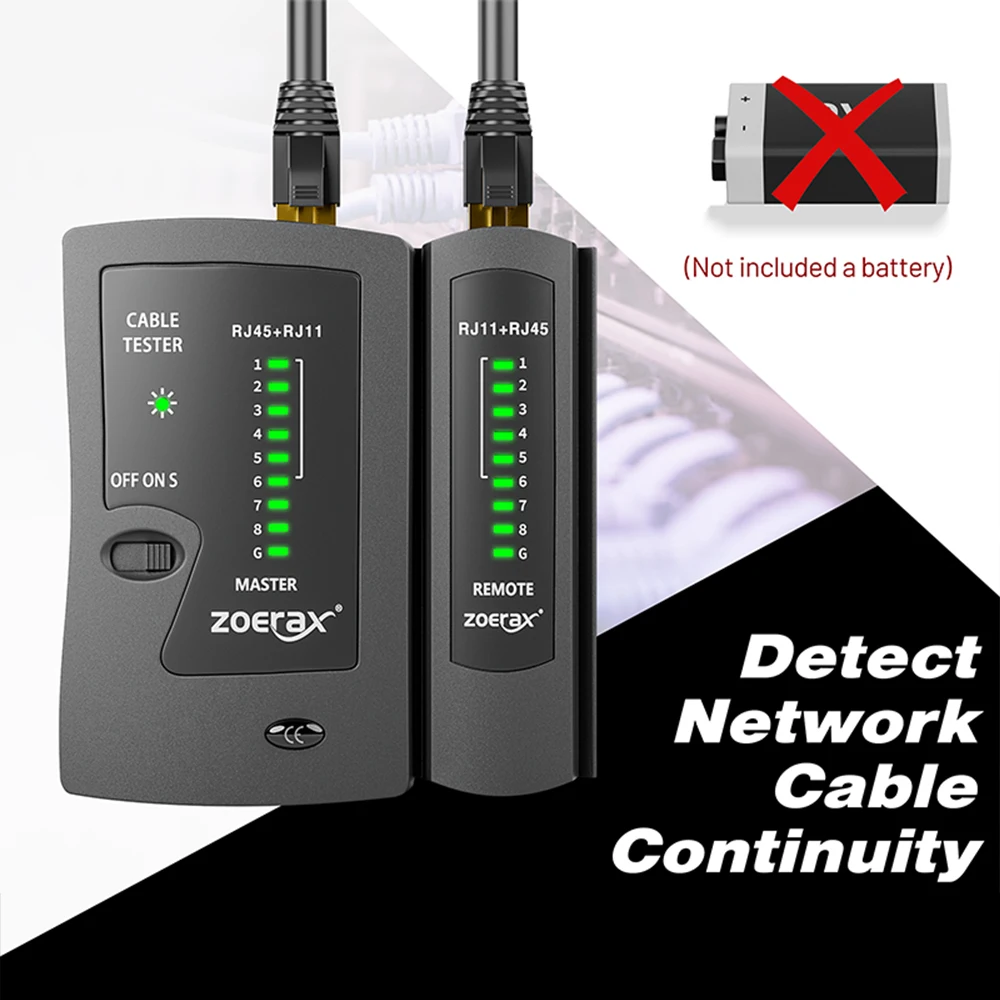 جهاز اختبار كابل إيثرنت لشبكة ZOERAX لـ LAN RJ45 C...